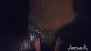 Night Puddle Splashing (Kinkmas Day 10: Feet)