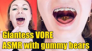ASMR: Hungry Giantess eating gummy bears