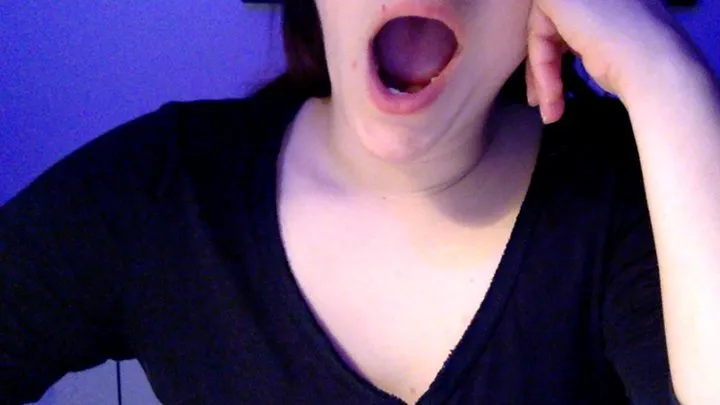 Yawning tired grl