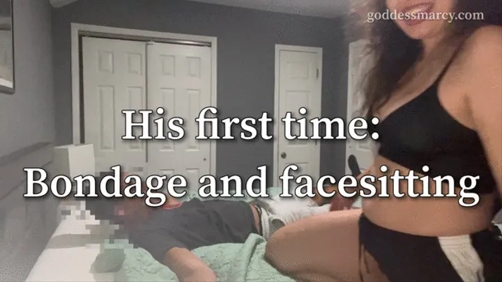 Facessiting and Bondage session: his first time