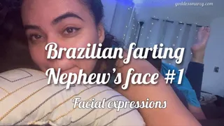 Brazilian step-aunt farting step-nephew's face - facial expressions - Marcy Brazil
