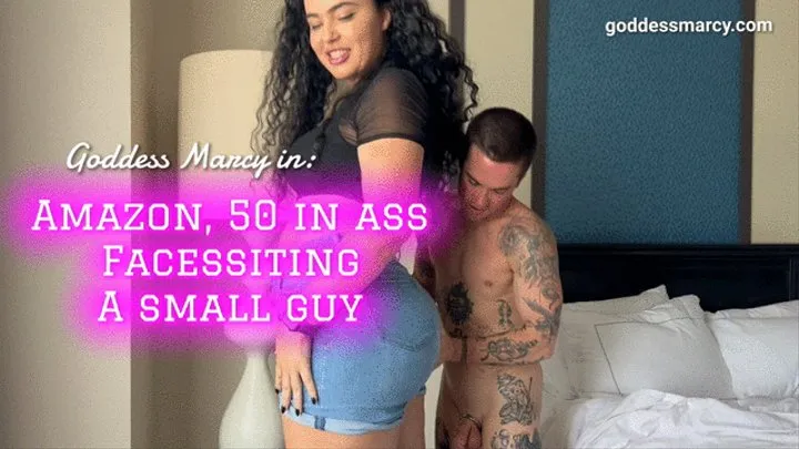 Amazon 50 inche ass facessiting in Jeans a Small Man - Feat Goddess Marcy and Charlie