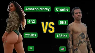 Mixed Competitive Wrestling - Amazon Marcy vs Charlie - mismatch