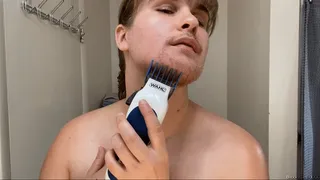 Bearded Woman - First Time Shaving My Goatee