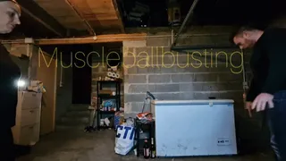 Garage toe kick ballbusting Angle 1