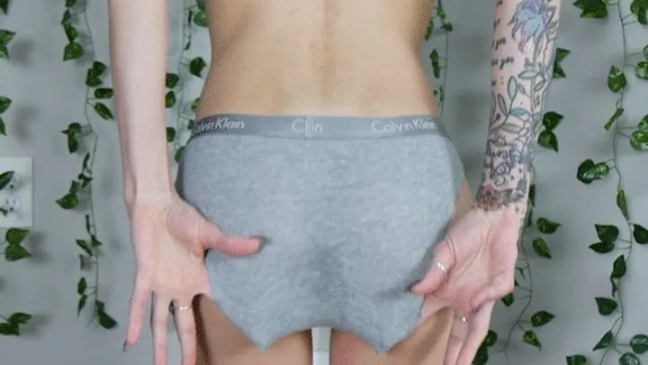 Calvin Klein Panty Wetting in Doggy