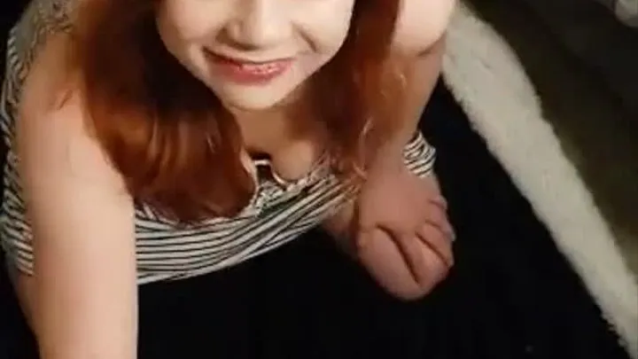 Petite Red Sucks Your Cock POV