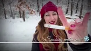Smoking under snow