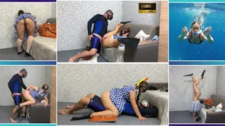 Maid Without Panties Fucked In Scuba Gear And Mask BEUCHAT - - Upskirt - Voyeurism - Scuba Diving - Diver Girl - Snorkel - Flippers - Ass Worship - Big Ass - Foot Fetish - Masked Blowjob - Muscle Girl - Underwater Fetish - Housekeeper - Ass Hole - D