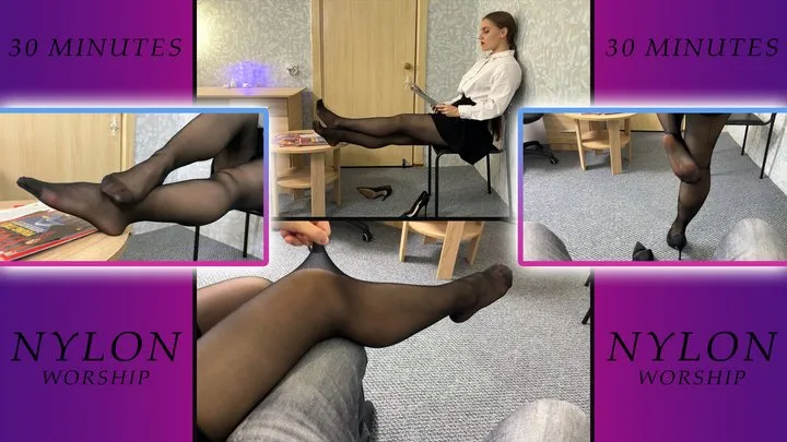 Sexy Legs Tease in Pantyhose and High Heels Stroking Soles - Foot Fetish - Nylon Worship - Foot Play - Voyeurism - Foot Domination - Dropping Shoes - Muscle Calves - Soles Teasing - Nylon Clothes