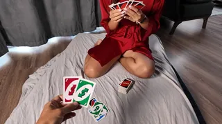 Stepmom lost her pussy in Uno to her stepson