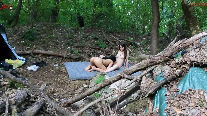 A stranger surprises two having sex in nature