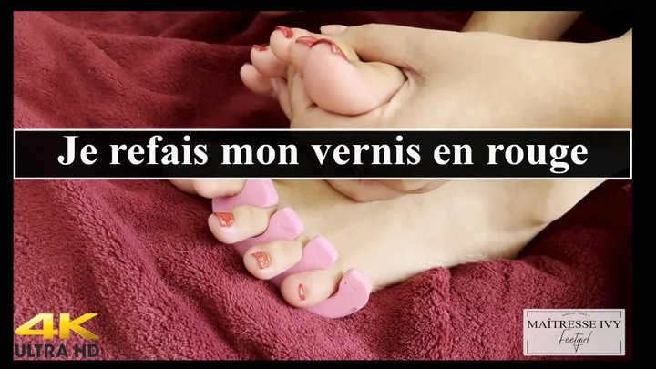 Je refais mon vernis en rouge