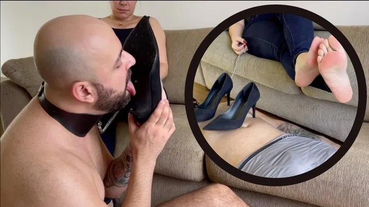 Shoe sole cleaner slave