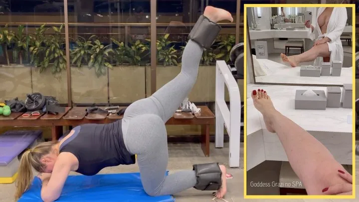 Your GODDESS at the gym and then enjoying a wonderful SPA - Compilation