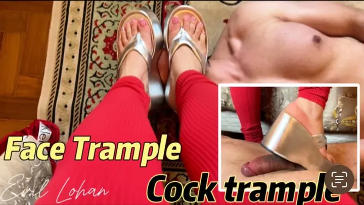 Evil Lohan: Cock crushing with silver heel