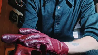 Vintage Leather Gloves Try On (ASMR)