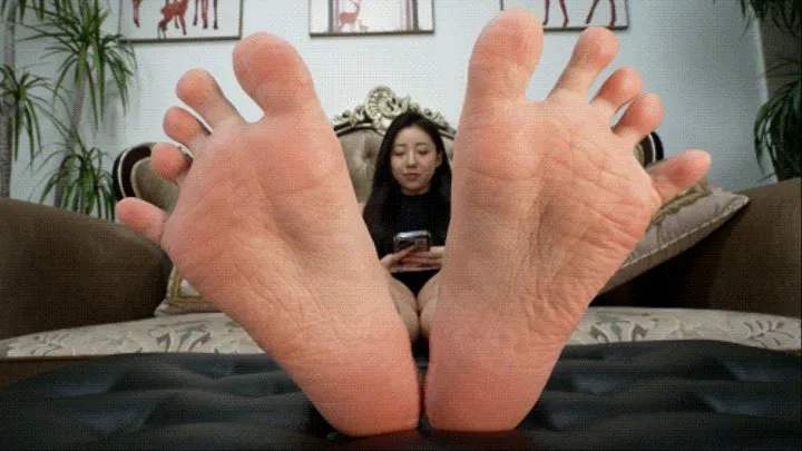 Beautiful Asian girl Xiaoli shows her sexy flexible little feet38