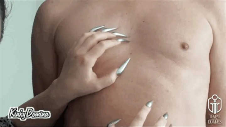 My Silver Sharp Nails take Over your body