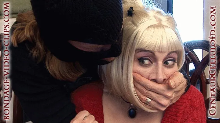 Barefoot Loren Chance Victim of Home Invasion! Hogtied in Sweater, Tits Groped by Masked Robber! #HOGTIED #BONDAGE #DID