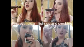 First ever cigar - Light up and smoking