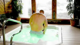 Topless Hot Tub Ballbusting