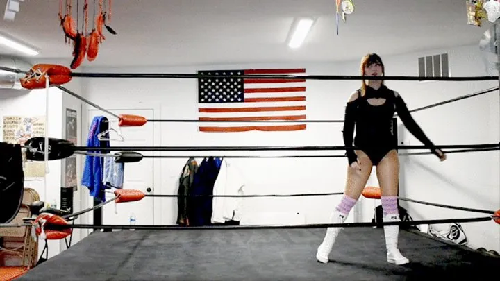 Kisa Kicks Ballbusting CJ in the ring