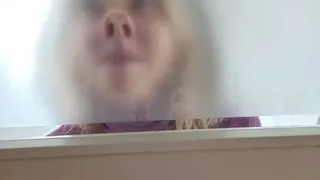 My pig nose on window