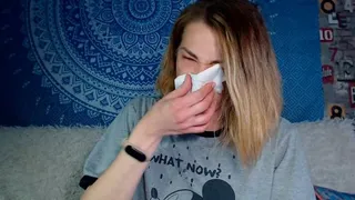 Real cold with sneezing