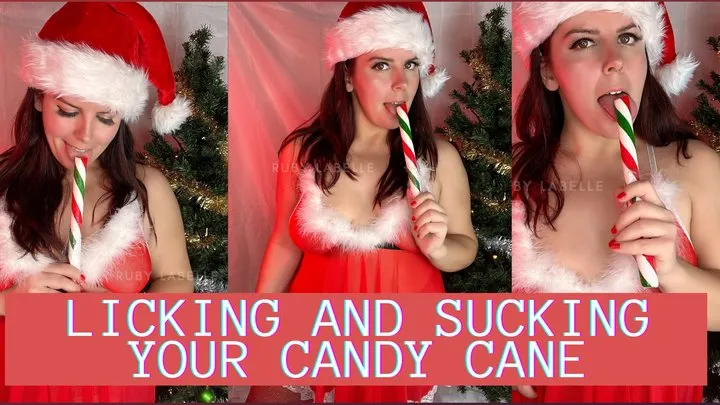 Licking and sucking your candy cane