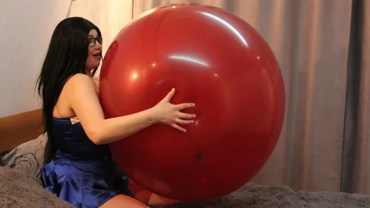 Blow to pop 36 inch red balloon