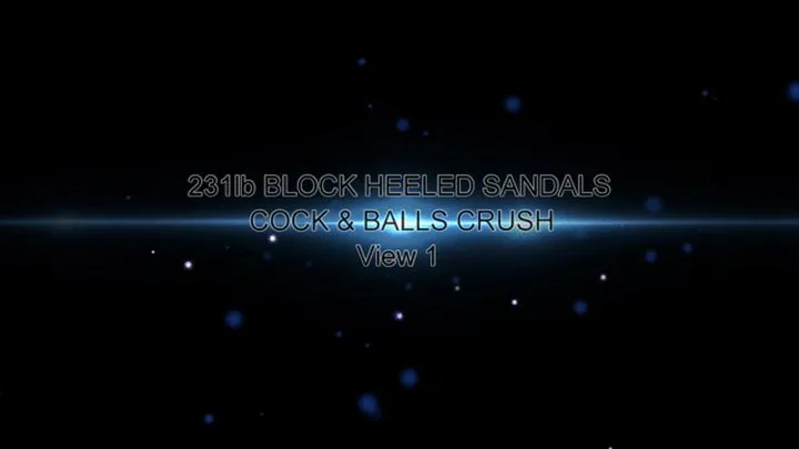 231lb BLUE BLOCK HEELS COCK & BALLS CRUSH 1