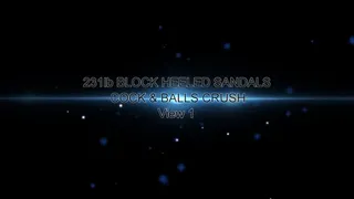 231lb BLUE BLOCK HEELS COCK & BALLS CRUSH 1
