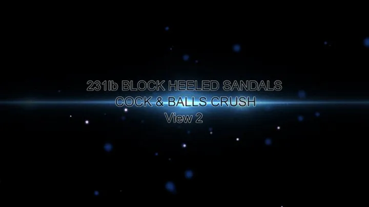 231lb BLUE BLOCK HEELS COCK & BALLS CRUSH 2