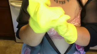 Phone view, Gagged bitching while doing dishes