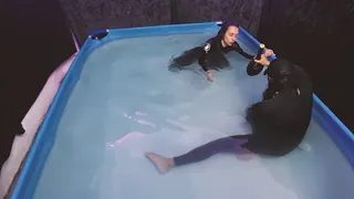 BTS Sara Pool Screams Worlds Underwater CPR Try 1