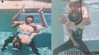 Eat pussy pool underwater apnea naked orgasm skinny porn star