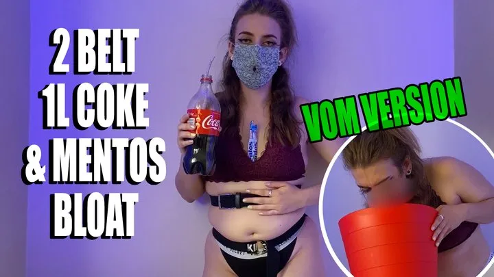 2 Belt 1L Coke & Mentos Belly Bloat PUKE VERSION