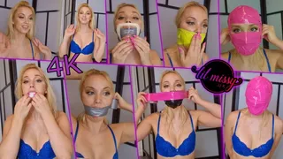 Lil Missy UK in Layered Tape Gag with added Blindfold