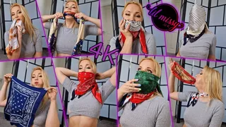 Lil Missy UK in Many Layered Satin Scarfs And Bandanas