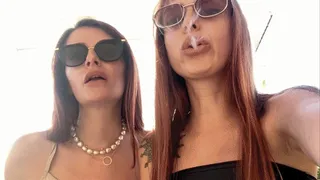 Princesses Kira and Sofi - POV Female Domination Outdoor