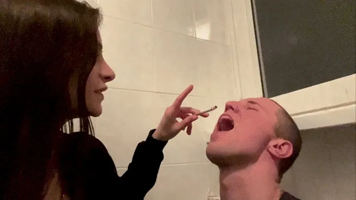 Amateur Close-up Human Ashtray And Spitting Femdom With Smoking Mistress Sofi