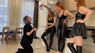 Pet Play Slave Training Group Lesbian Domination