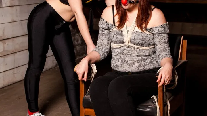 Anija and Katie in Attic Antics Chairtie