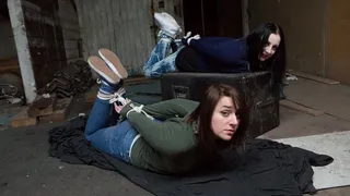 Anija and Katie in Sweater Bondage in the attic