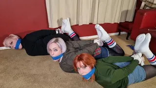 2019 Amber Roxie and Princess in Socks Three hogties