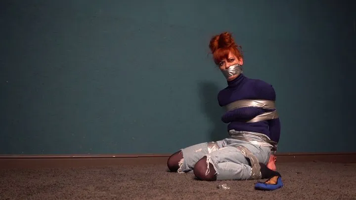 3270 Zoe in Jeans and Nylons Tape Escape