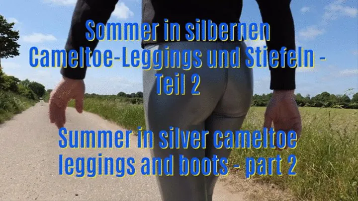 Summer in silver cameltoe leggings, part 2 - Sommer in silbernen Cameltoe-Leggings, Teil 2