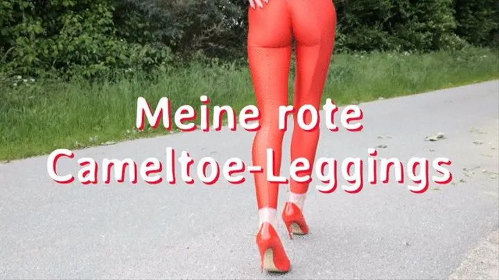 My red cameltoe leggings - Meine rote Cameltoe-Leggings