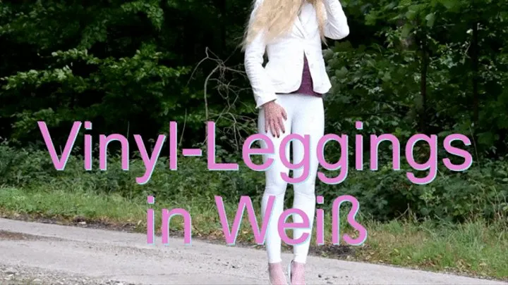 Vinyl Leggings in White - Vinyl-Leggings in Weiß